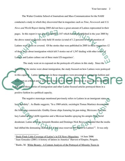 How The Media Has Influenced in the Construction of the US Latino Identity