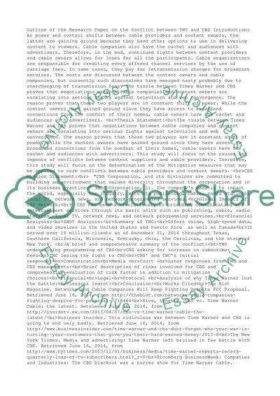 Corporate Crisis: CBS & Time Warner