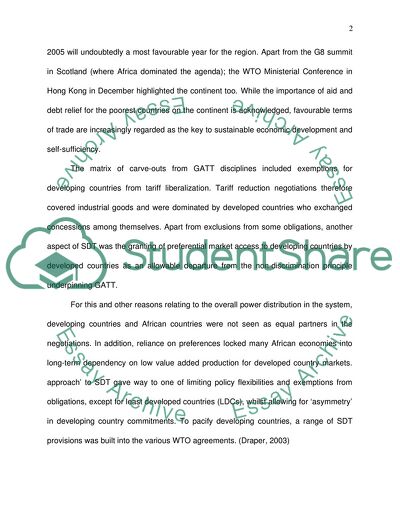 Success and Failure of International Organisations Regards to Development in Africa