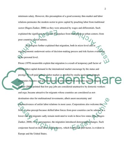 Migration and Economic/Media Development