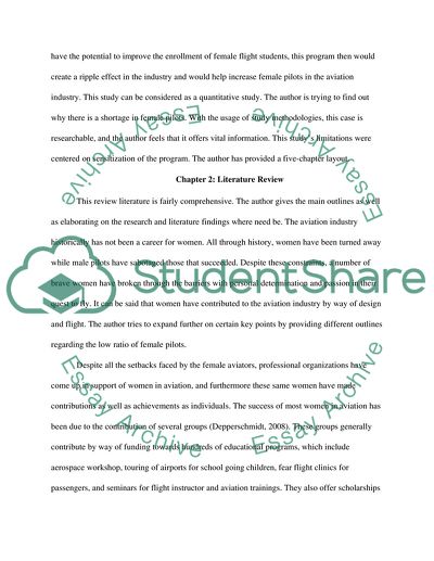 Perceptions of Female Student Pilots