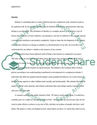 The Formation of Identity