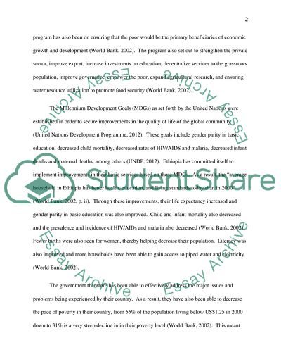 The Effectiveness of Government Policies to Reduce Poverty in Ethiopia