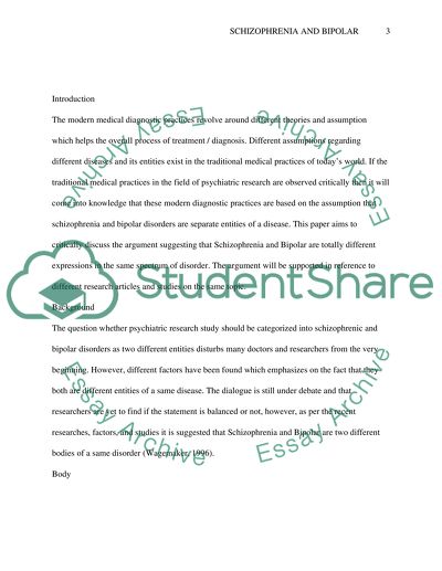 Schizophrenia and Bipolar in Psychiatric Researches