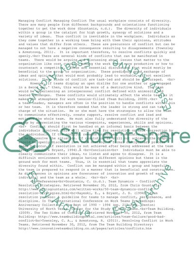 Conflict Is Inevitable in the Workplace