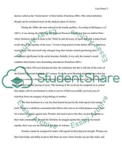 Feminism and Societys Acceptance