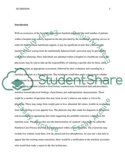 A Seven Day Cyclical Menu Planning for a Hospital Patient