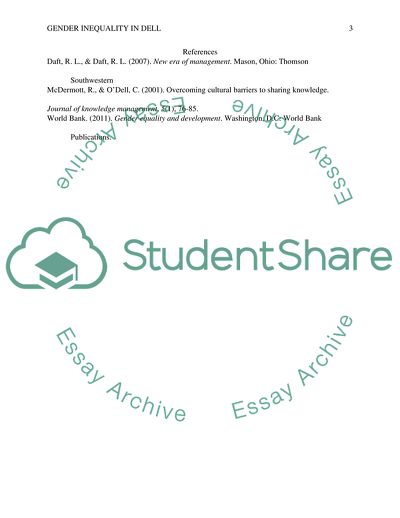 Gender Inequality in Dell