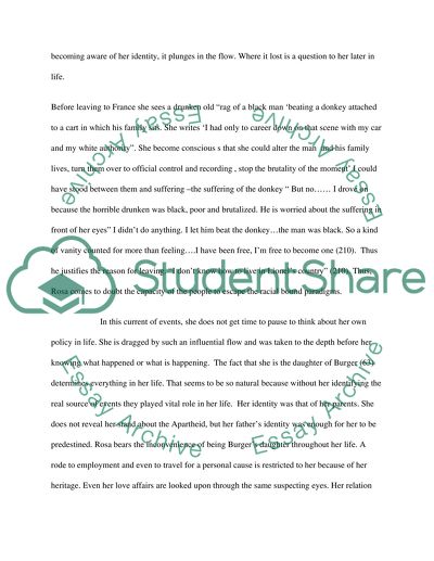 Analysis of Nadine Gordimers Burgers Daughter