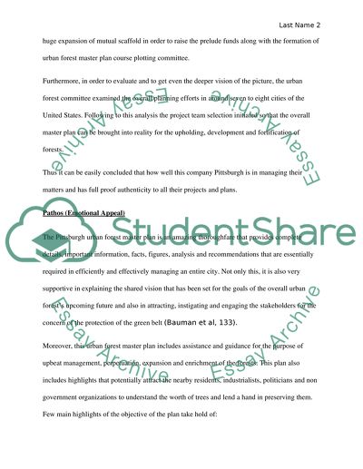 Trees for the Future: Creating a Master Plan for the Pittsburgh Urban Forest