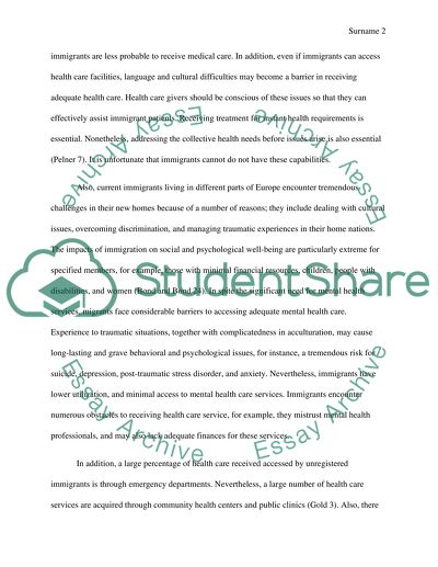 Literature review of Migrant Health