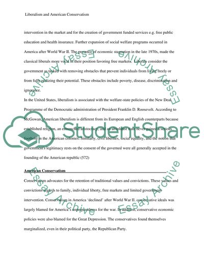 Liberalism and American Conservatism