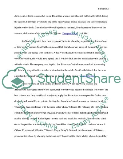 Analysis of Black Fish Documentary