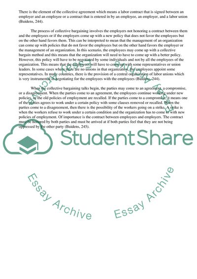 Collective Bargaining Process