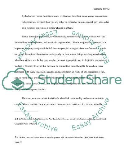 Can Warfare be Anything Other than Barbaric