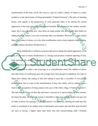 Body Modifications in the Modern Western Society