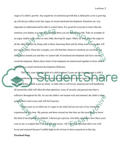 Lifespan development essay