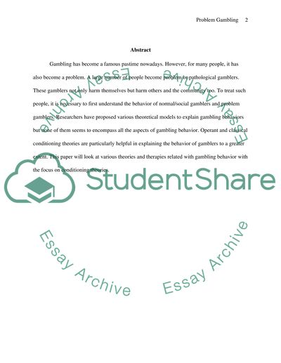 Cognitive-Behavioral Therapies and Problem Gambling