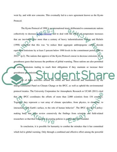 Global Warming: How to Restore or Lessen the Environmental Threats