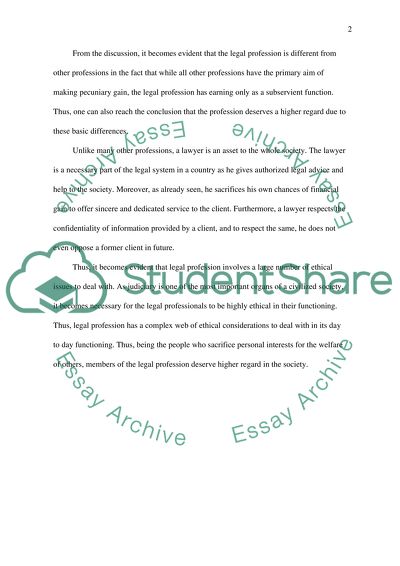 Legal Profession Ethics & Morality