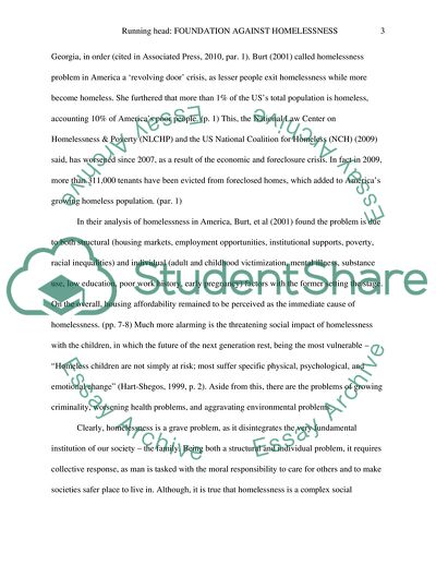 The Foundation against Homelessness