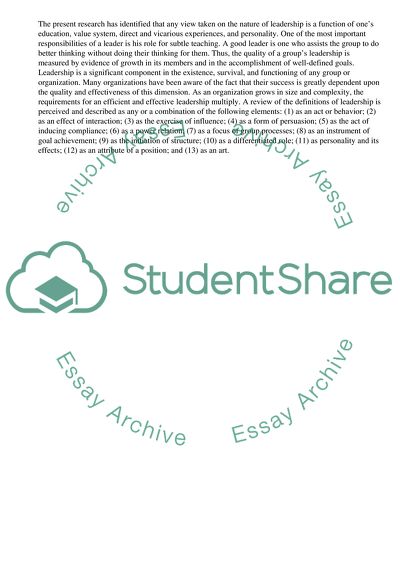 Strategic Leadership