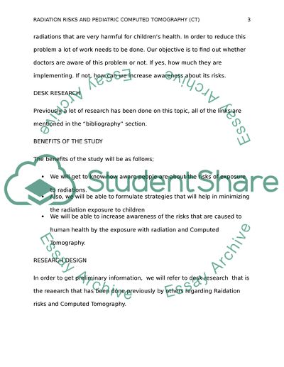 Radiation Risks and Paediatric Computed Tomography
