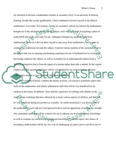 Why Do I Want to Be a Teacher