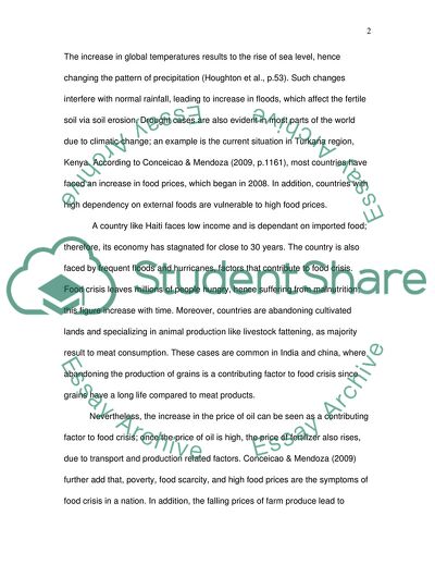 Global Food Crisis and Solutions