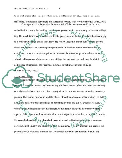 Redistribution of Wealth - Public vs Private Remedies