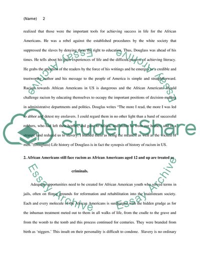 Racism Toward African Americans