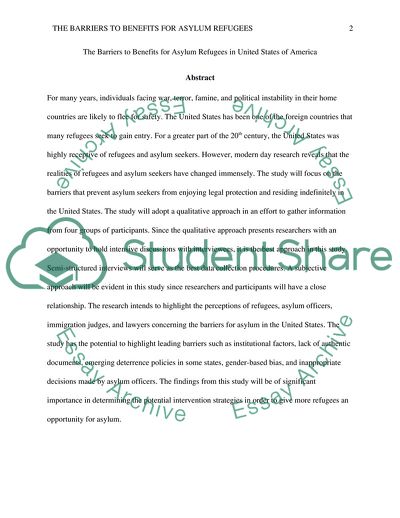 The Barriers to Benefits for Asylum Refugees in the United States of America