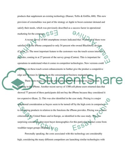 Operations Management: iPhone Case Study