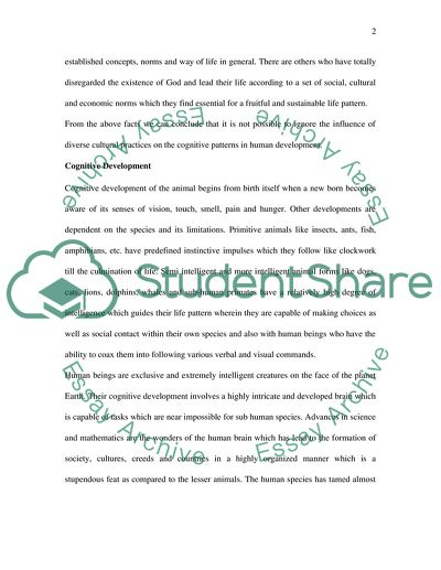 Role of Culture in Cognitive Development