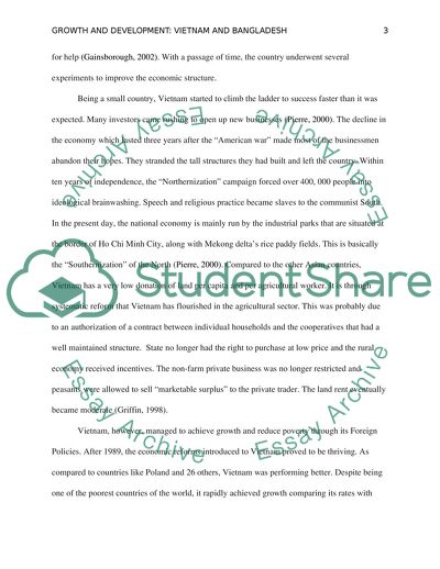 Role of Politics in the Growth and Development of Vietnam and Bangladesh