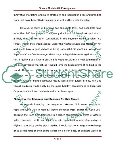 Advantages and Disadvantages of the Coca-Cola Company Merging with Other Firms within the Industry