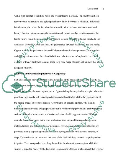 Geographical Characteristics of Cyprus