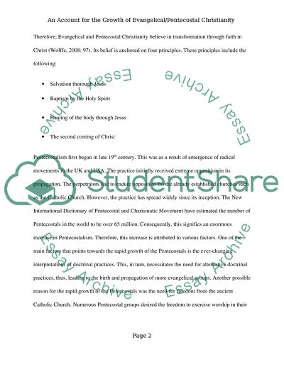 An Account for the Growth of Evangelical/Pentecostal Christianity in the Regions: UK, USA, Latin America