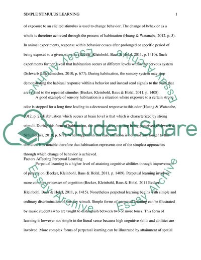 Habituation Is a Form of Simple Learning