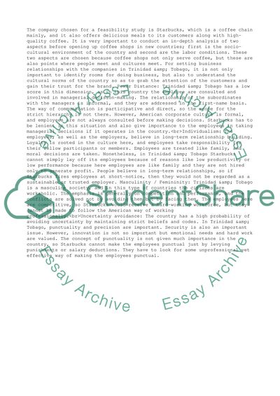 Expanding Starbucks Coffees to Trinidad and Tobago