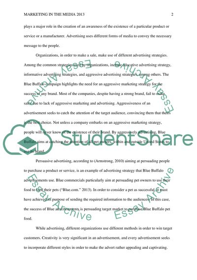 Marketing in the Media 2013 - Blue Buffalo Commercials