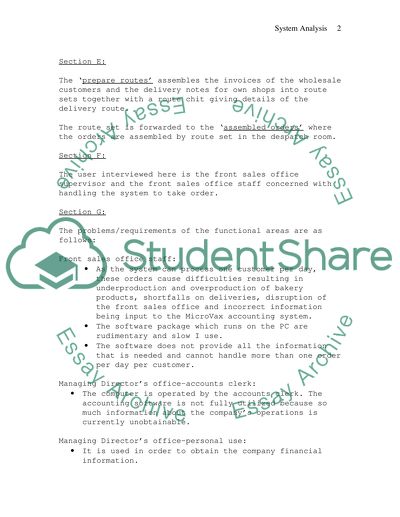 Bardens Bakery System Investigation