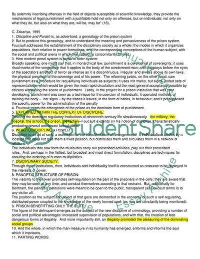 Discipline and Punish: a History of the Emergence of Generalised Regime of Disciplinary Regulation