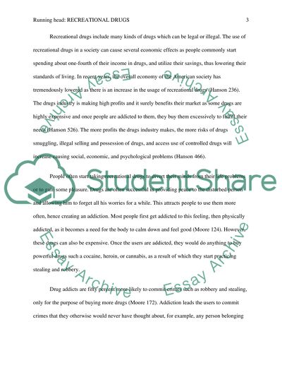 Recreational Drug Use Negatively Affects Society