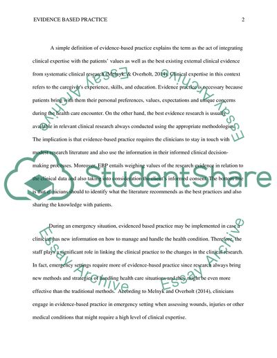 Evidence Based Practice