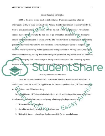 Sexual Function Difficulties