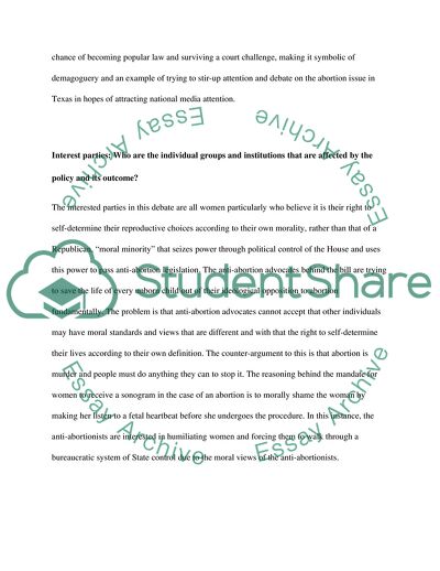 The Texas Abortion Bill - Pros and Cons