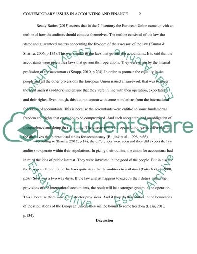 Contemporary Issues in Accounting and Finance