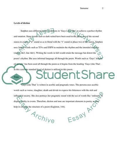 Discussion Forum. Exploring Diction and Tone