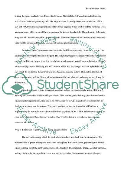 Constructive and Destructive Environmental Plans